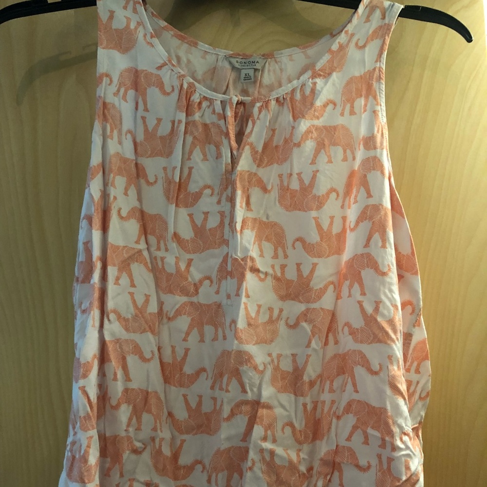 Adorable Elephant Print Tank